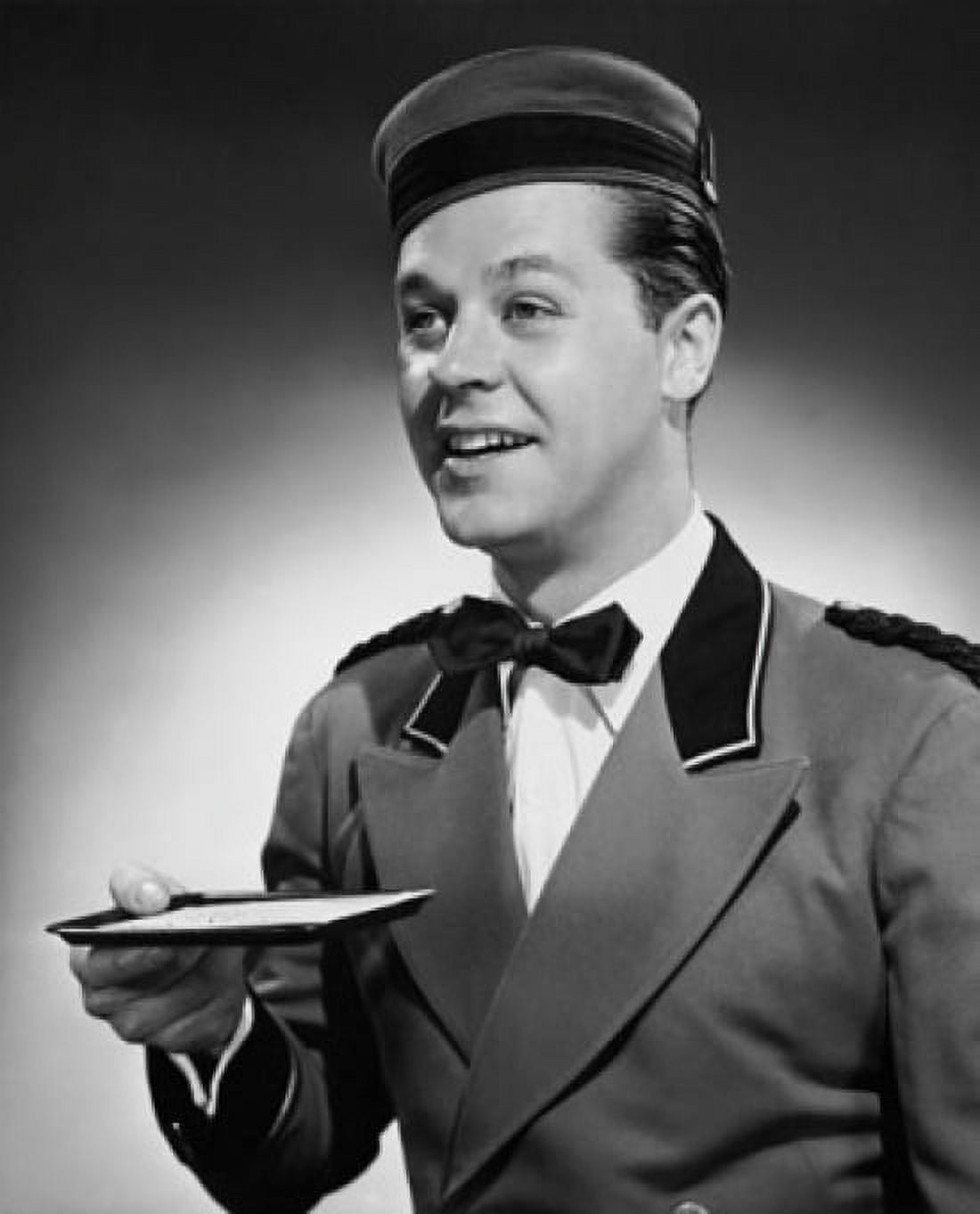 Posterazzi Close-up of a bellhop holding a tray with a bill in it Canvas Art -  (24 x 36)
