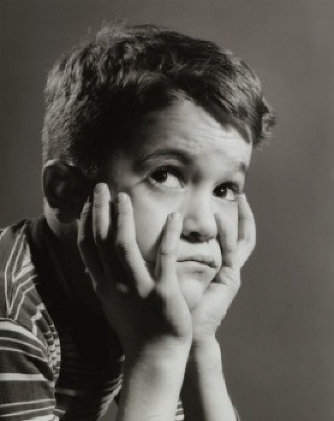Posterazzi Close-up of a boy looking sad Canvas Art - (24 x 36)