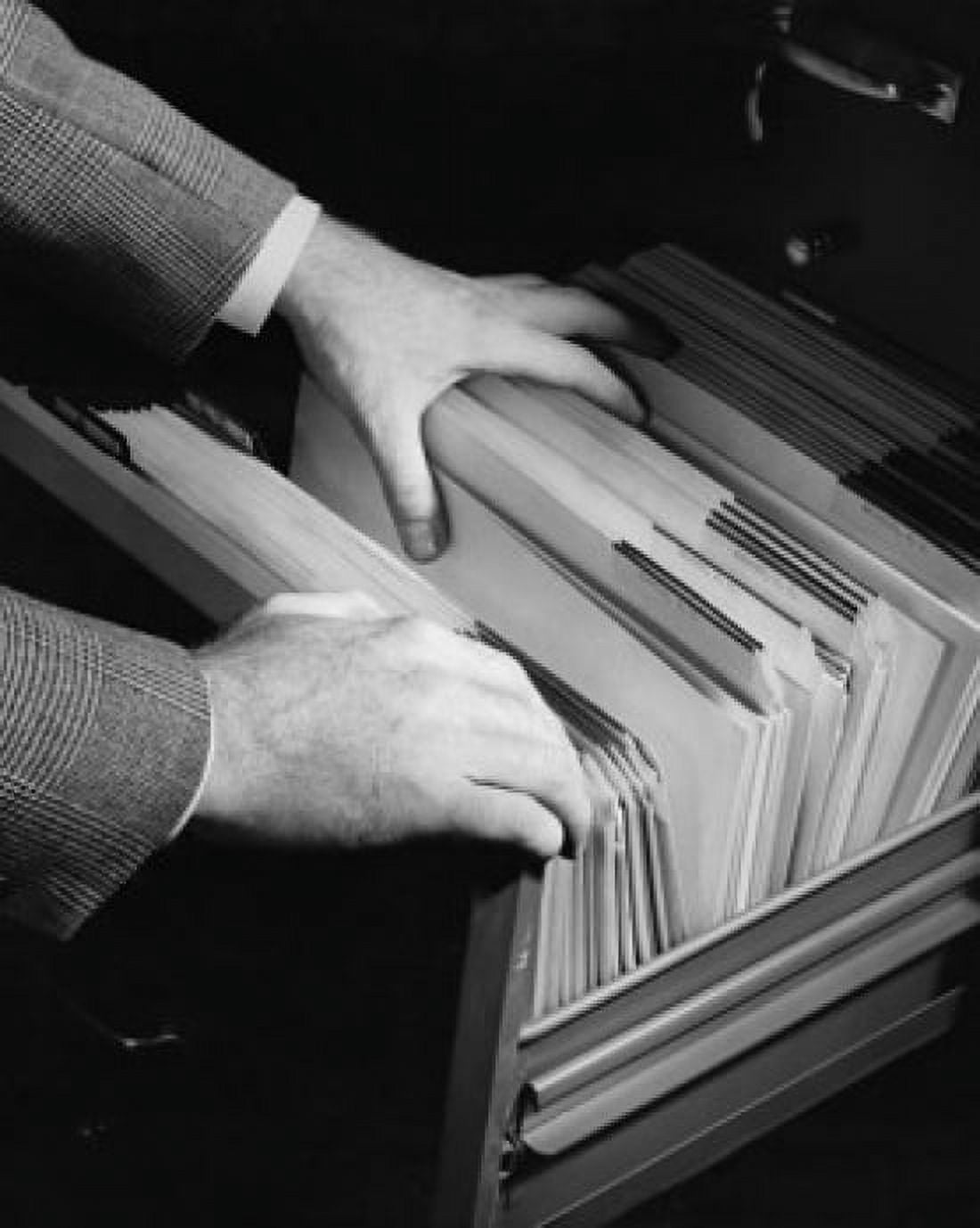 Posterazzi Close-up of a businessman searching for a file Canvas Art - (24 x 36)