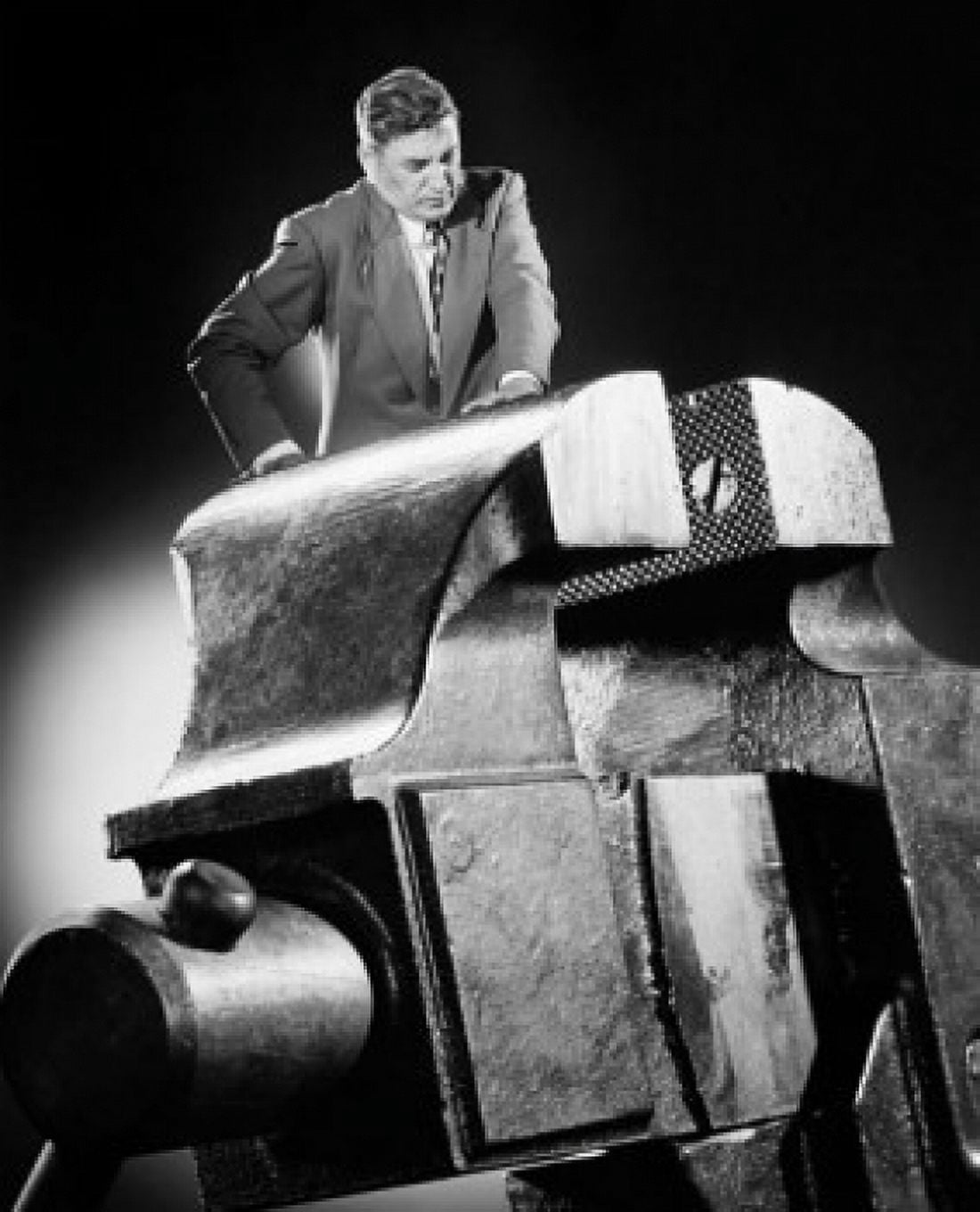 Posterazzi Close-up of a businessman standing in a vise grip Canvas Art - (24 x 36)