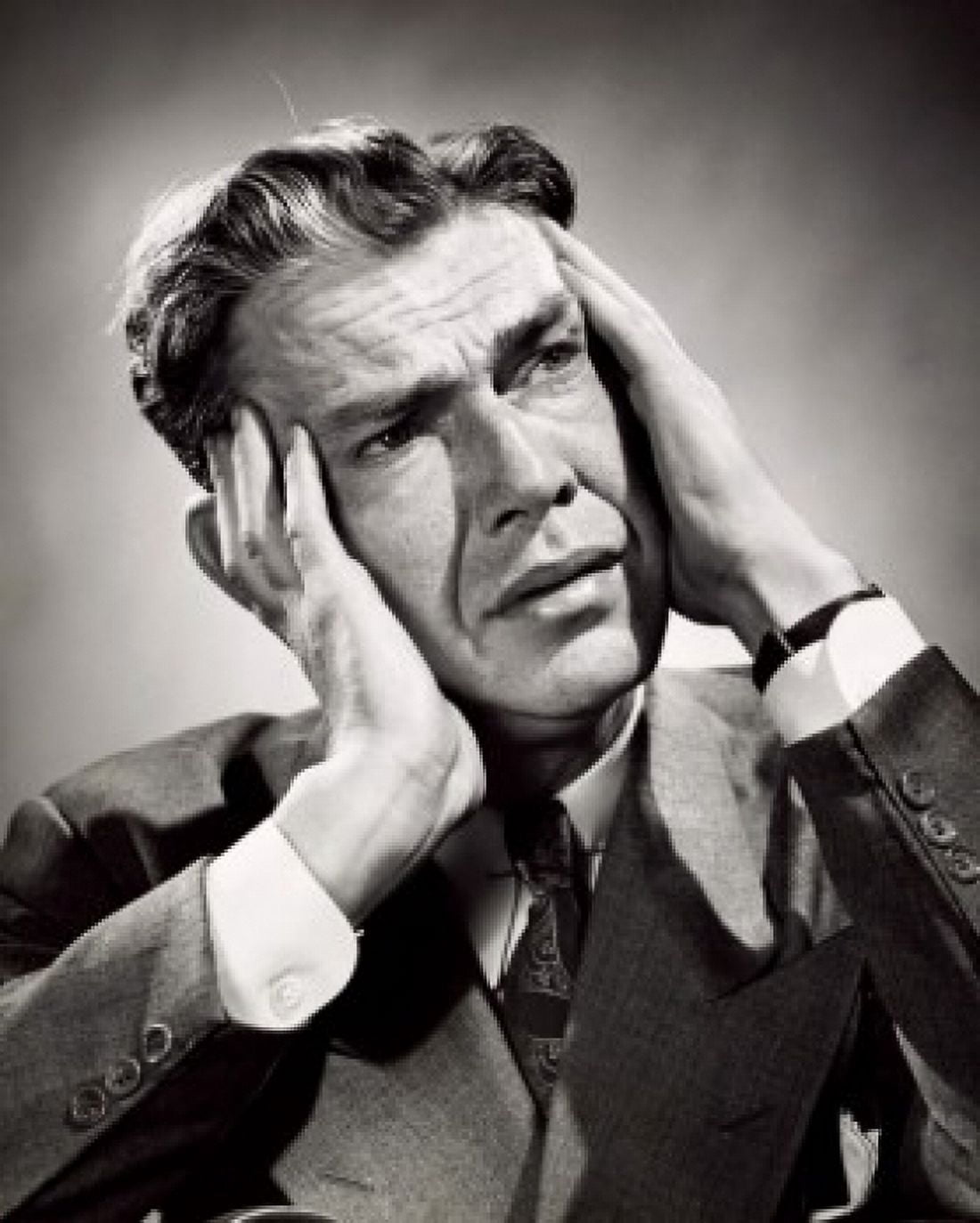 Posterazzi Close-up of a businessman suffering from a headache Canvas Art - (24 x 36)