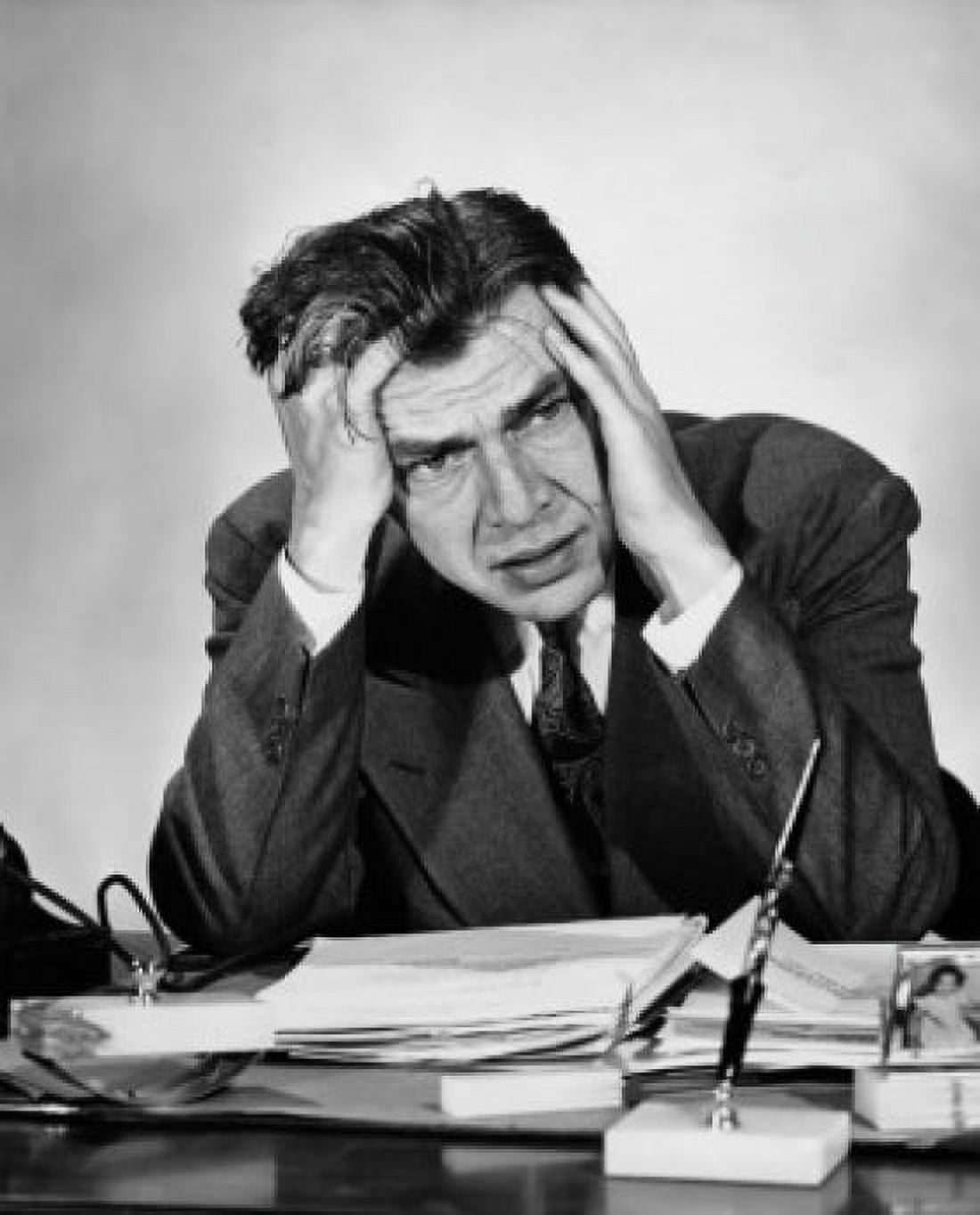 Posterazzi Close-up of a businessman suffering from a headache Canvas Art - (24 x 36)
