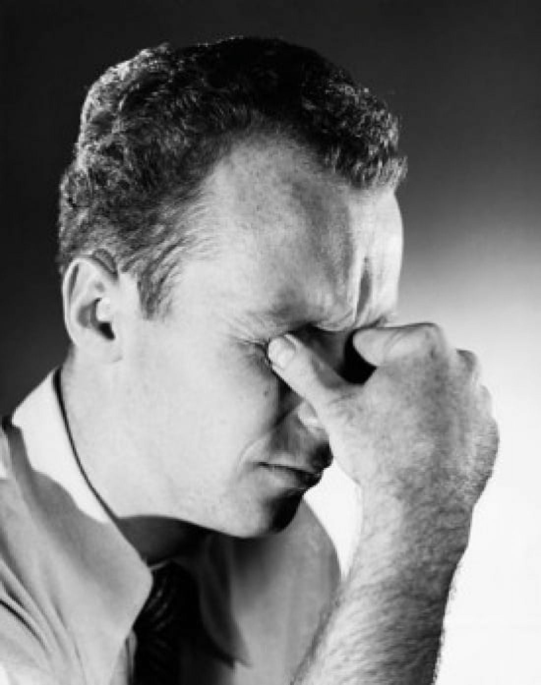 Posterazzi Close-up of a businessman with a headache Canvas Art - (24 x 36)