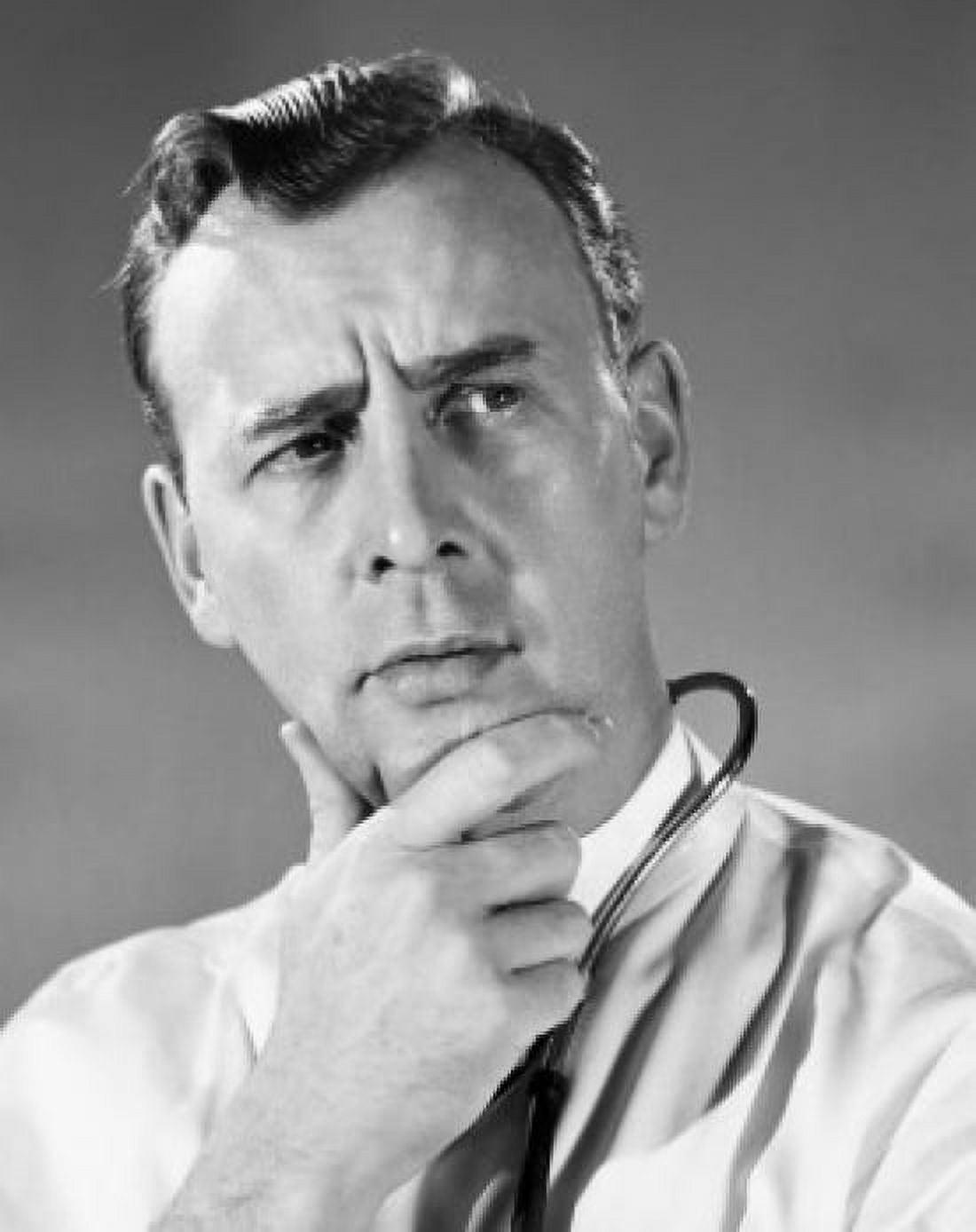 Posterazzi Close-up of a male doctor with his hand on his chin Canvas Art - (24 x 36)