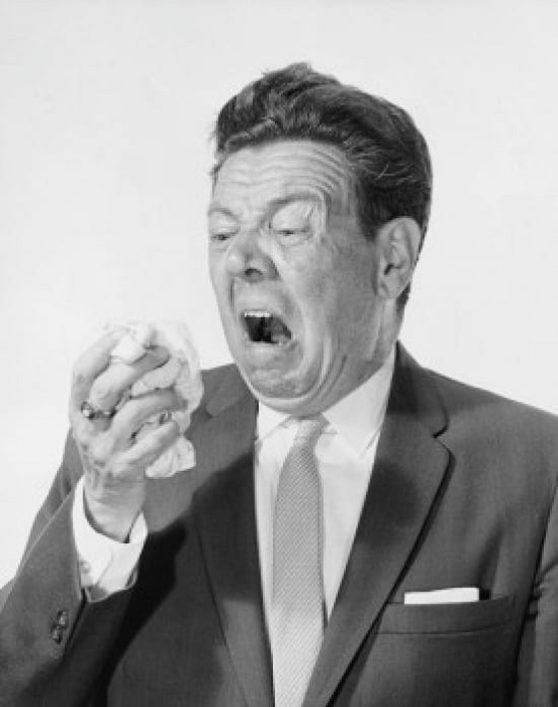Posterazzi Close-up of a mature man sneezing Canvas Art - (24 x 36)