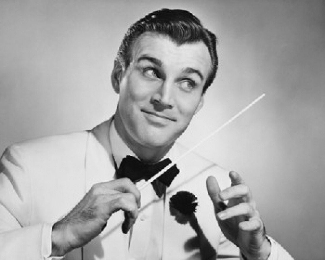 Posterazzi Close-up of a music conductor holding a conductors baton Canvas Art - (24 x 36)