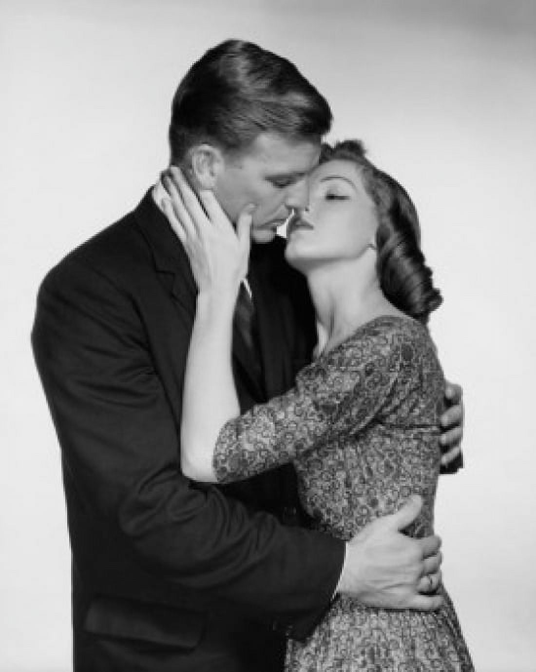 Posterazzi Close-up of a young couple kissing Canvas Art - (24 x 36)