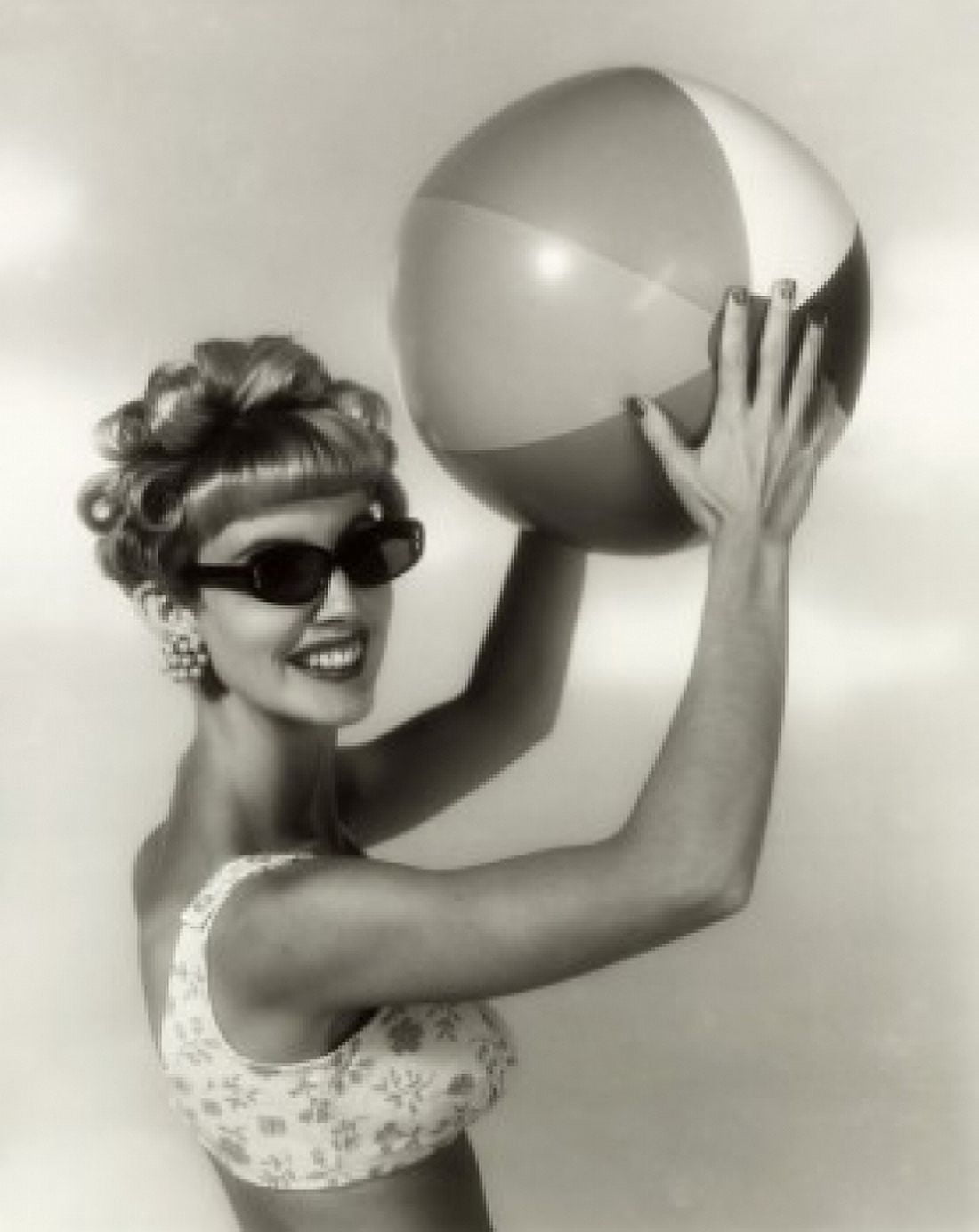 Posterazzi Close-up of a young woman holding a beach ball Canvas Art - (24 x 36)