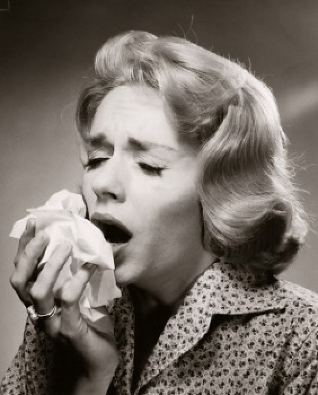 Posterazzi Close-up of a young woman sneezing Canvas Art - (24 x 36)