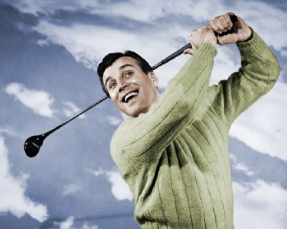 Posterazzi Close-up of mid adult man swinging golf club Canvas Art -  (24 x 36)