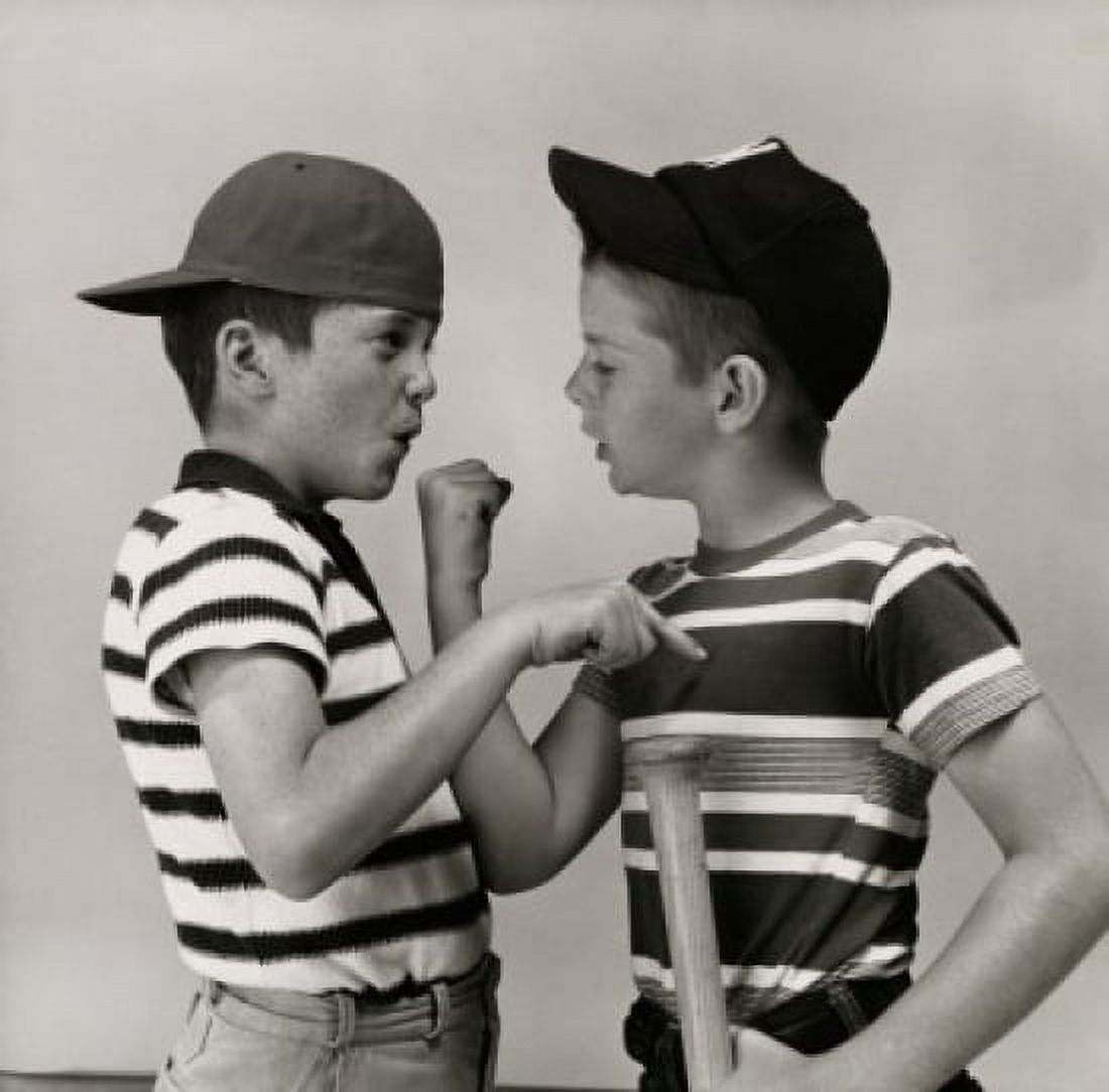 Posterazzi Close-up of two boys fighting Canvas Art - (24 x 36)