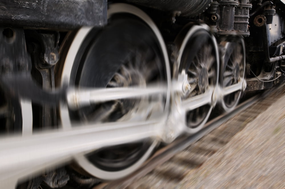 Posterazzi Closeup Of A Train Canvas Art - Don Hammond Design Pics (34 x 22)