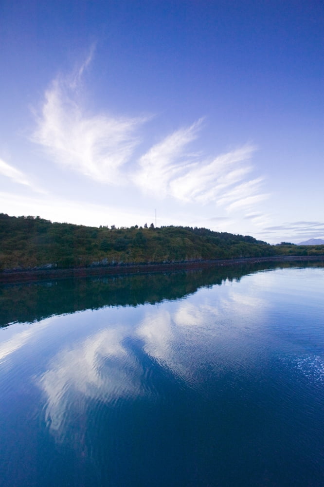 Posterazzi Clouds Reflecting In StPaul Harbor Kodiak Alaska Southwest Autumn Canvas Art - Kevin Smith Design Pics (22 x 34)