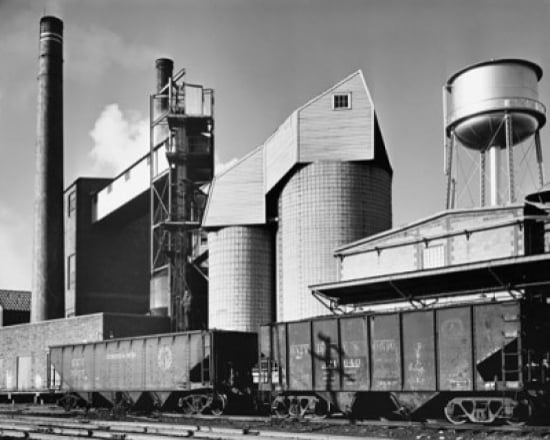 Posterazzi Coal silo and conveyor belt of a paper mill Canvas Art - (24 x 36)