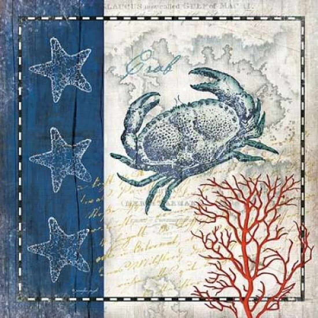 Posterazzi Coastal Blue Crab Canvas Art - Jennifer Pugh (24 x 24)
