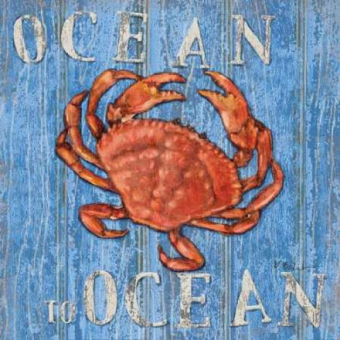 Posterazzi Coastal USA Red Crab Canvas Art - Paul Brent (24 x 24)
