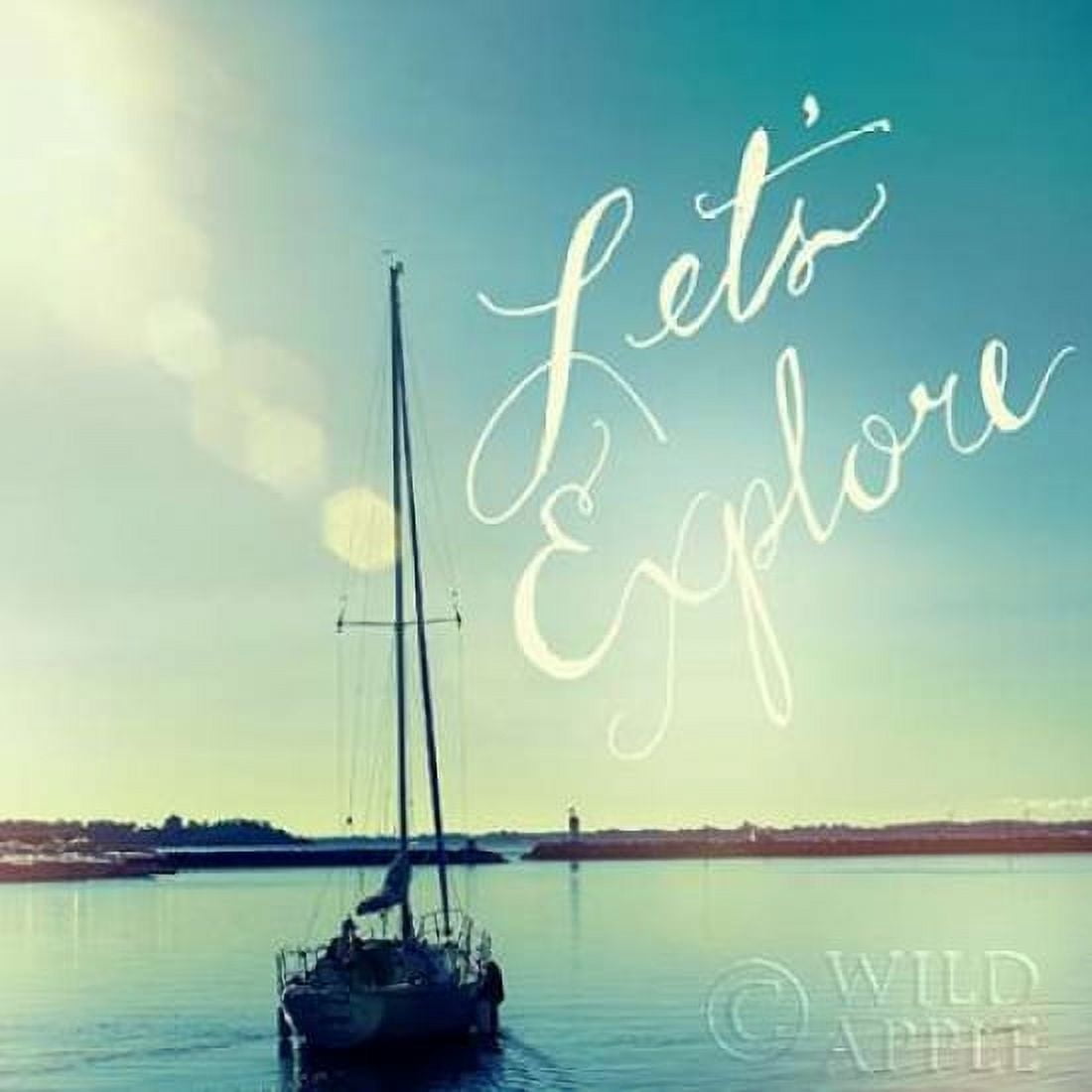 Posterazzi Coastline Sailboat Explore v2 Canvas Art - Sue Schlabach (24 x 24)