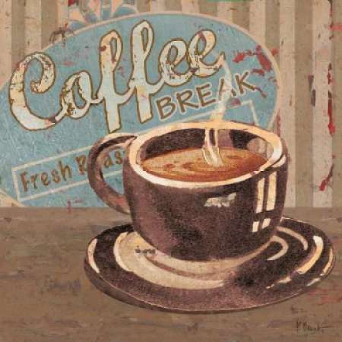 Posterazzi Coffee Brew Sign I Canvas Art - Paul Brent (24 x 24)