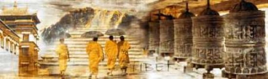 Posterazzi Collage Tibet Canvas Art - Adamsky (12 x 36)