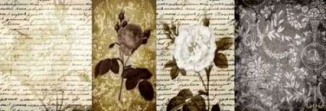 Posterazzi Collage Vintage I Canvas Art - Susan P Willow (12 x 36)
