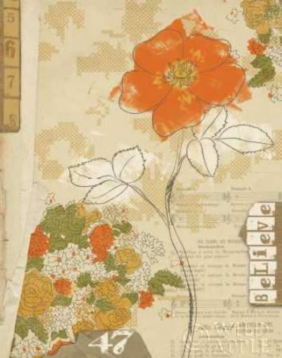 Posterazzi Collaged Botanicals I Canvas Art - Katie Pertiet (22 x 28)