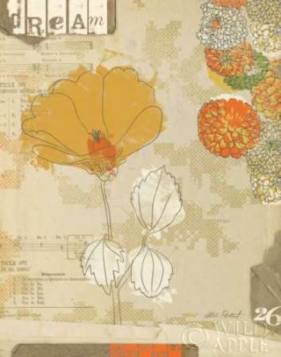 Posterazzi Collaged Botanicals II Canvas Art - Katie Pertiet (22 x 28)