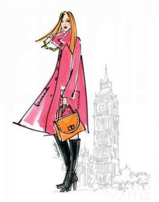 Posterazzi Colorful Fashion I - London Canvas Art - Anne Tavoletti (22 x 28)