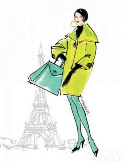 Posterazzi Colorful Fashion II - Paris Canvas Art - Anne Tavoletti (22 x 28)