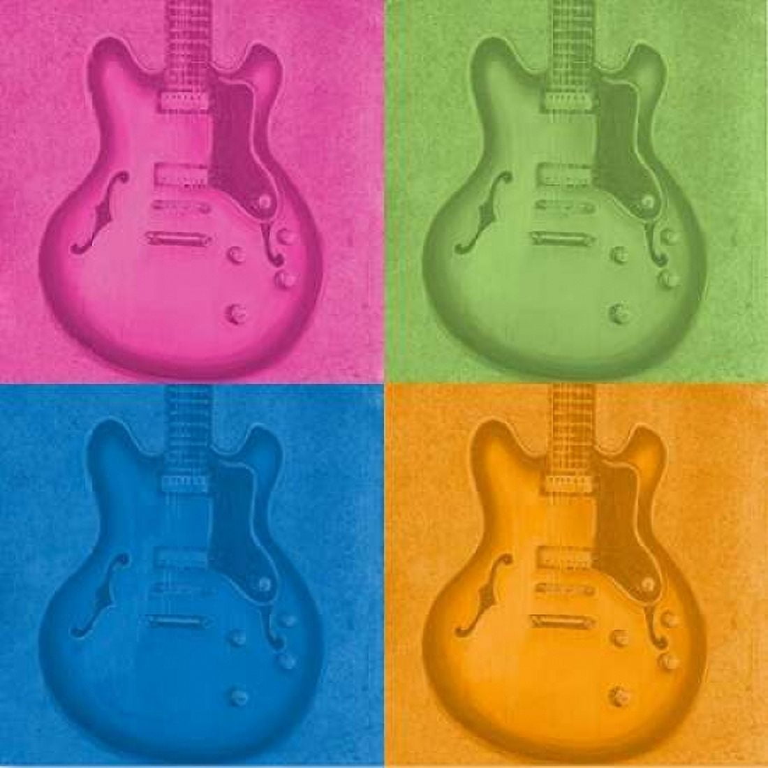 Posterazzi Colorful Guitar Pack Canvas Art - Tiffany Hakimipour (24 x 24)