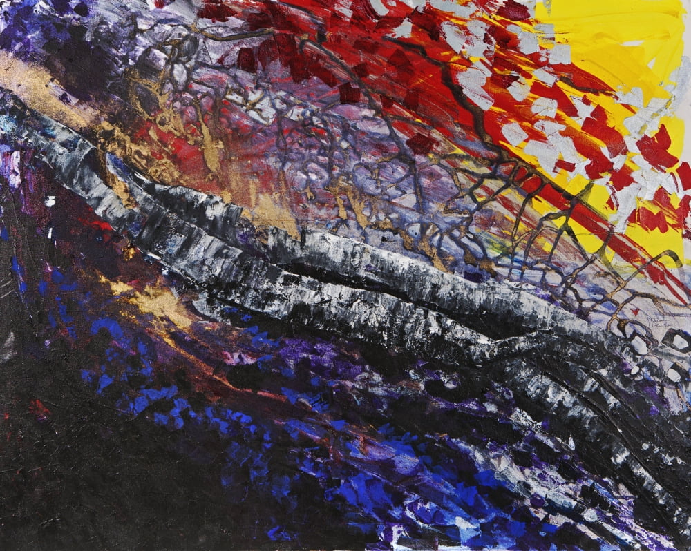 Posterazzi Colourful painting with texture Canvas Art - Tara Thelen  Design Pics (34 x 26)