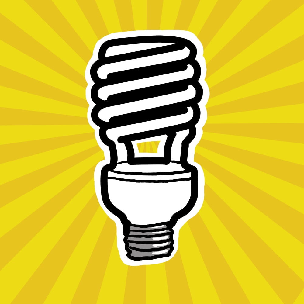 Posterazzi Compact Fluorescent Lightbulb Canvas Art - Yuriko Zakimi Design Pics (24 x 24)