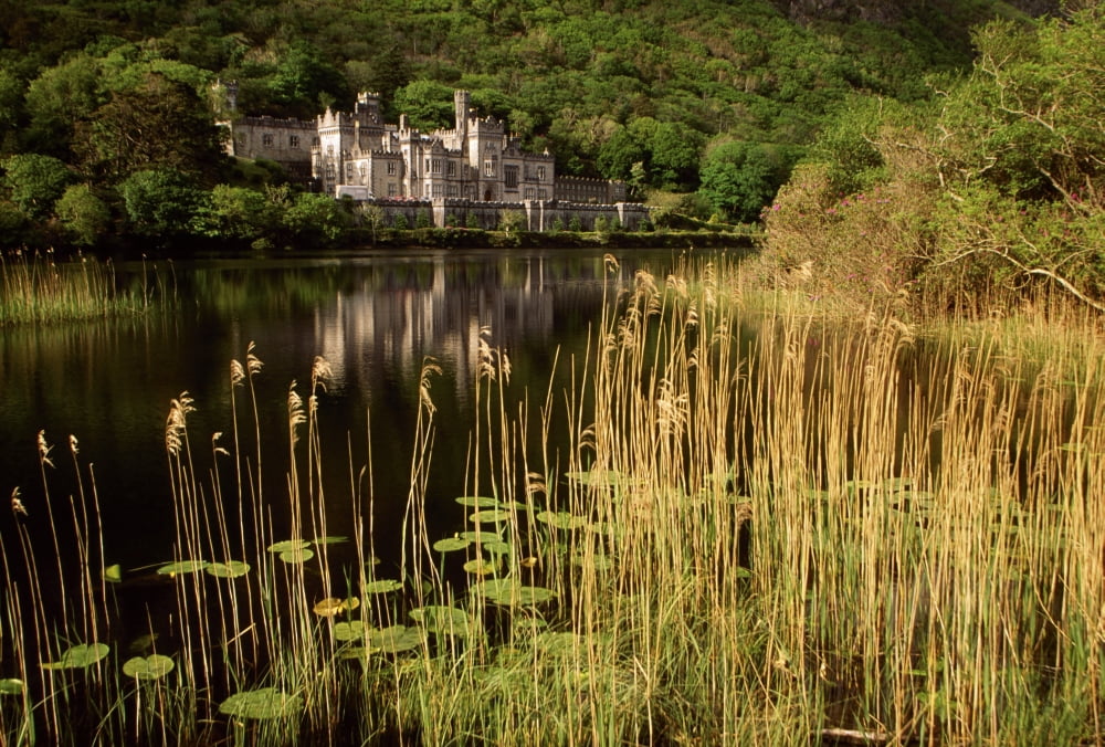 Posterazzi Connemara County Galway Ireland Kylemore Abbey Canvas Art - Richard Cummins Design Pics (36 x 24)