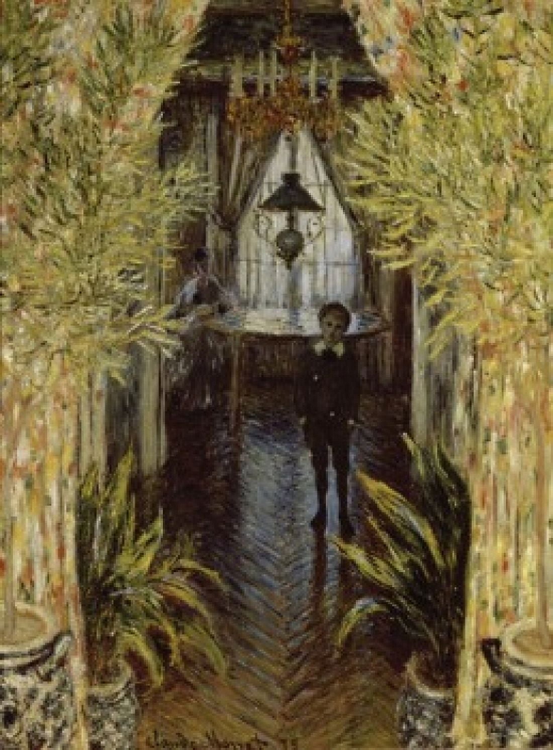 Posterazzi A Corner of the Apartment (Un Coin dAppartement) 1875 Claude Monet (1840-1926French) Musee dOrsay Paris Canvas Art - Claude Monet (24 x 36)