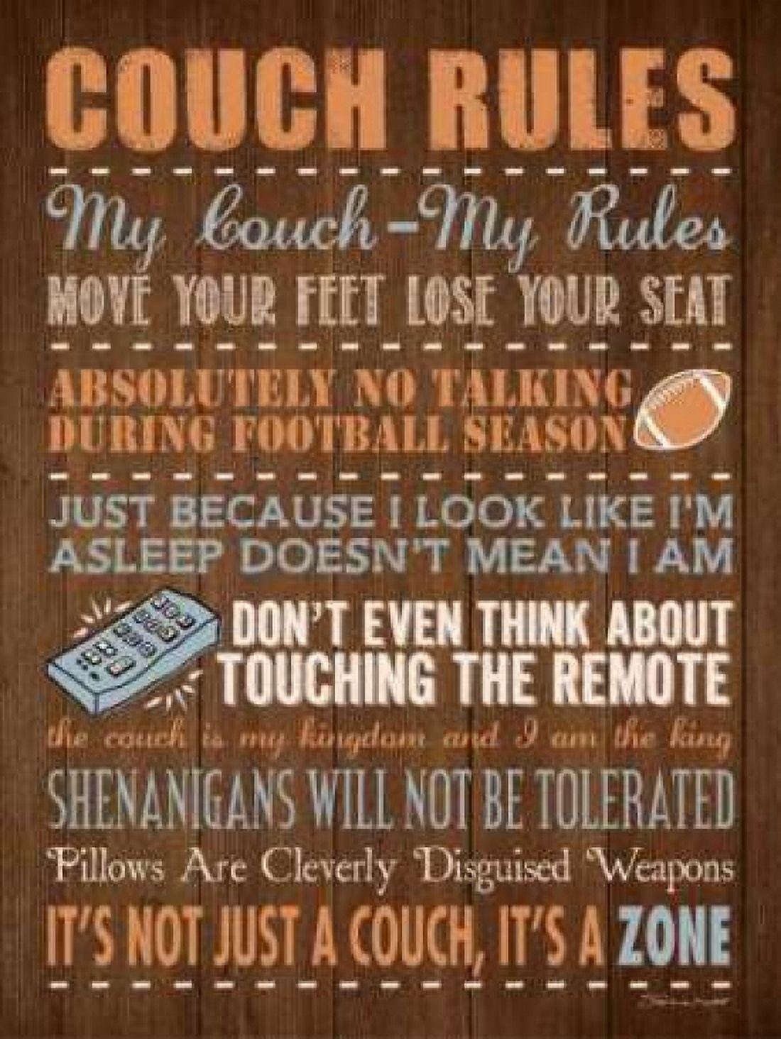 Posterazzi Couch Rules Canvas Art - Stephanie Marrott (18 x 24)
