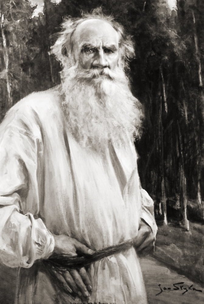 Posterazzi Count Leo Tolstoy 1828 To 1910 Russian Novelist After A Painting By Jan Styka Canvas Art - Ken Welsh Design Pics (24 x 34)