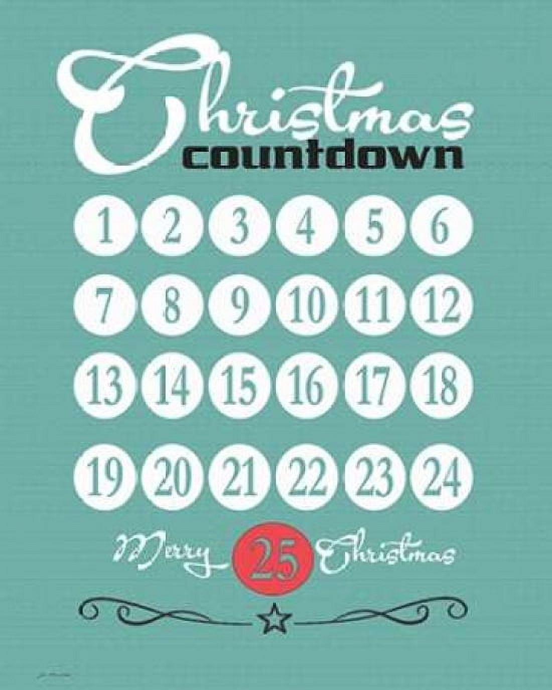 Posterazzi Countdown Canvas Art - Jo Moulton (24 x 30)
