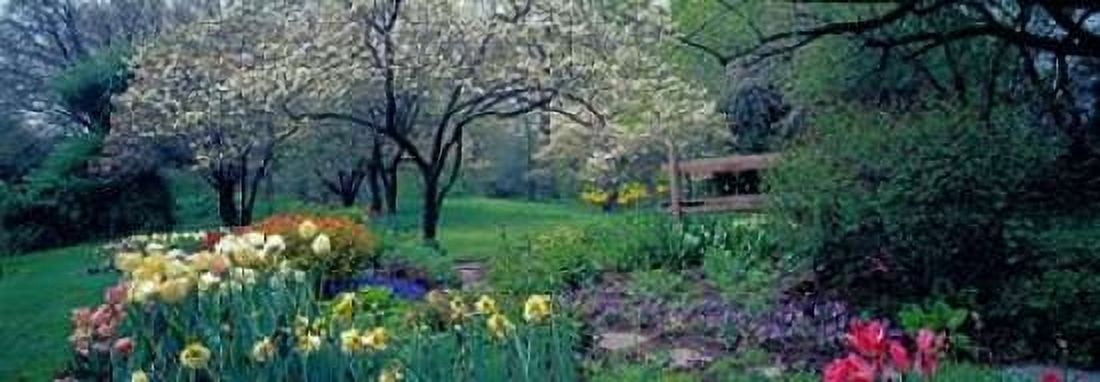 Posterazzi Country garden Old Westbury Gardens Long Island Canvas Art - Richard Berenholtz (24 x 48)