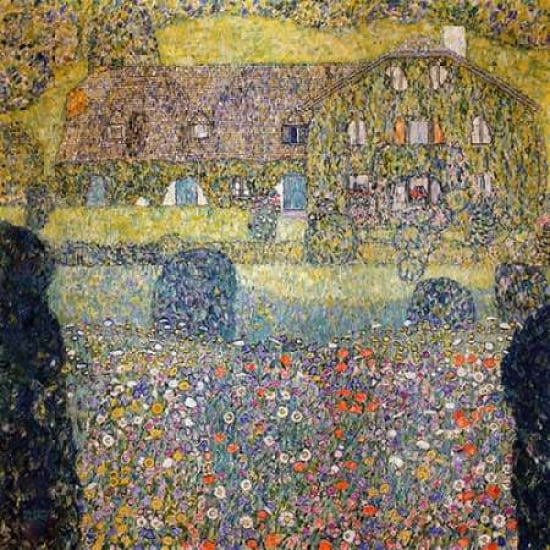 Posterazzi Country house on Attersee Lake Canvas Art - Gustav Klimt (24 x 24)