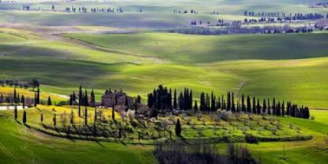 Posterazzi Country houses in Tuscany Canvas Art - Vadim Ratsenskiy (24 x 48)