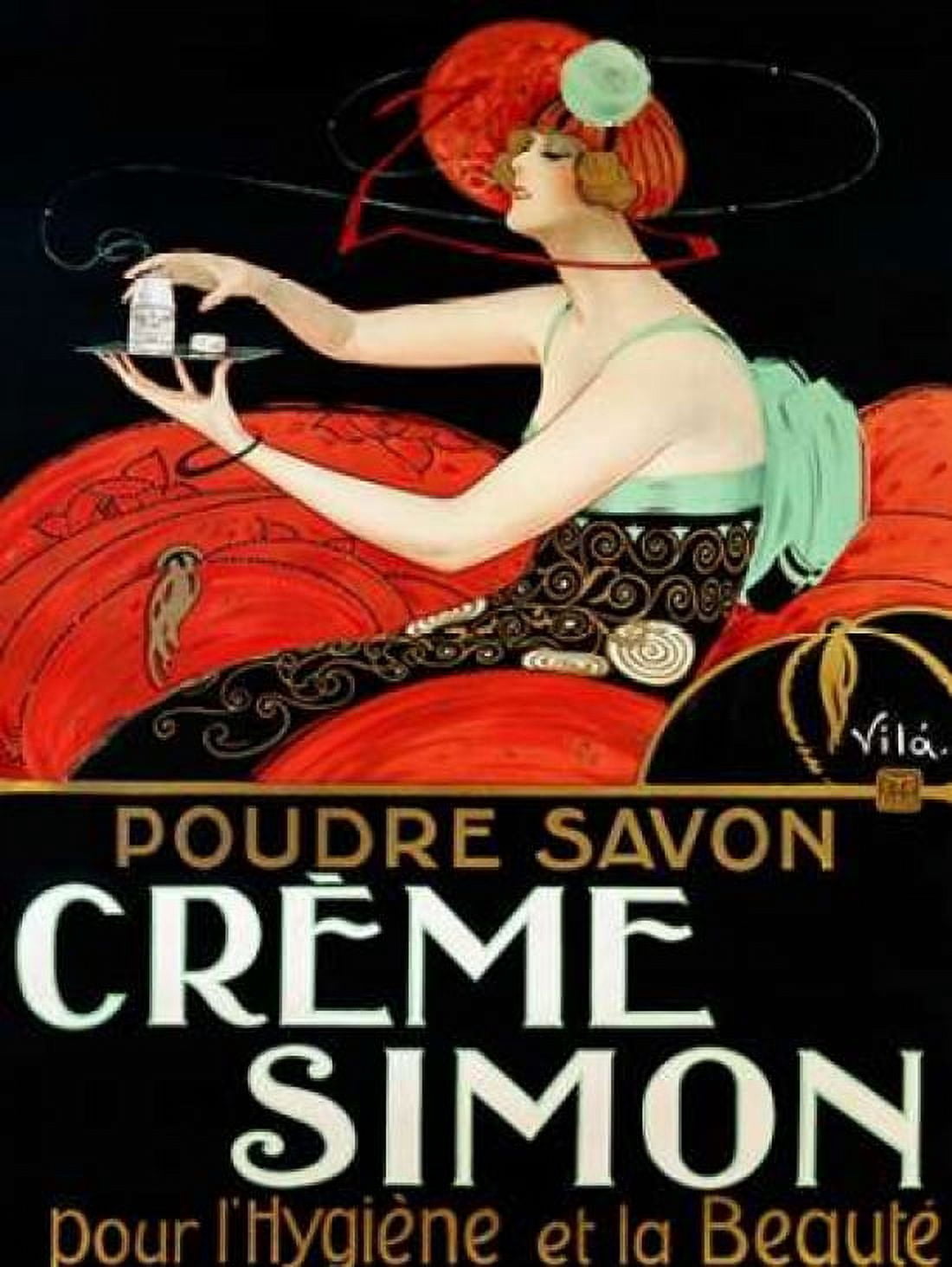 Posterazzi Creme Simon ca 1925 Canvas Art - Vila (22 x 28)