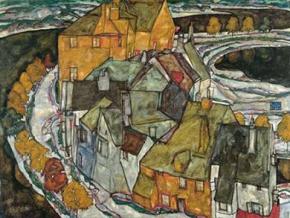 Posterazzi Crescent of Houses II Island Town Canvas Art - Egon Schiele (22 x 28)