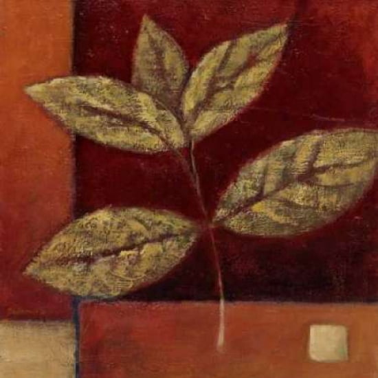 Posterazzi Crimson Leaf Study II Canvas Art - Ursula Salemink-Roos (24 x 24)