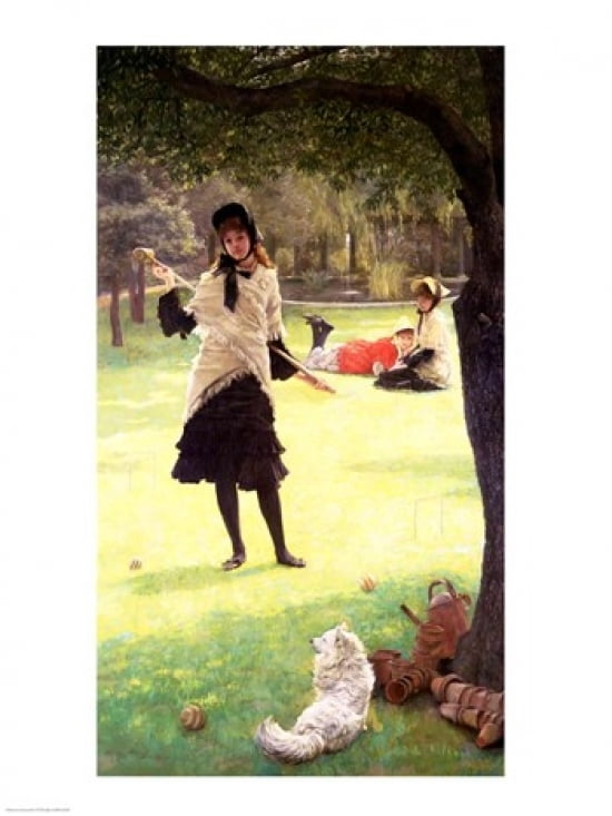 Posterazzi Croquet Canvas Art - James Jacques Joseph Tissot (24 x 36)