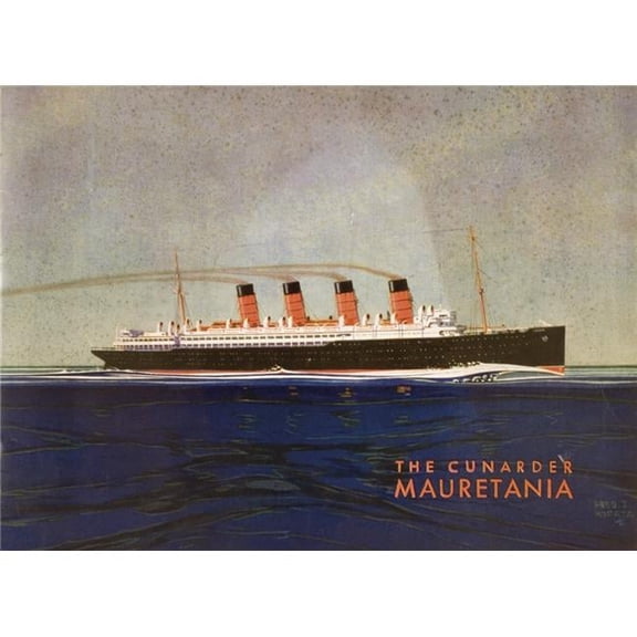 Posterazzi  Cunard Line Promotional Brochure for Mauretania Circa 1930 Poster Print - 32 x 24