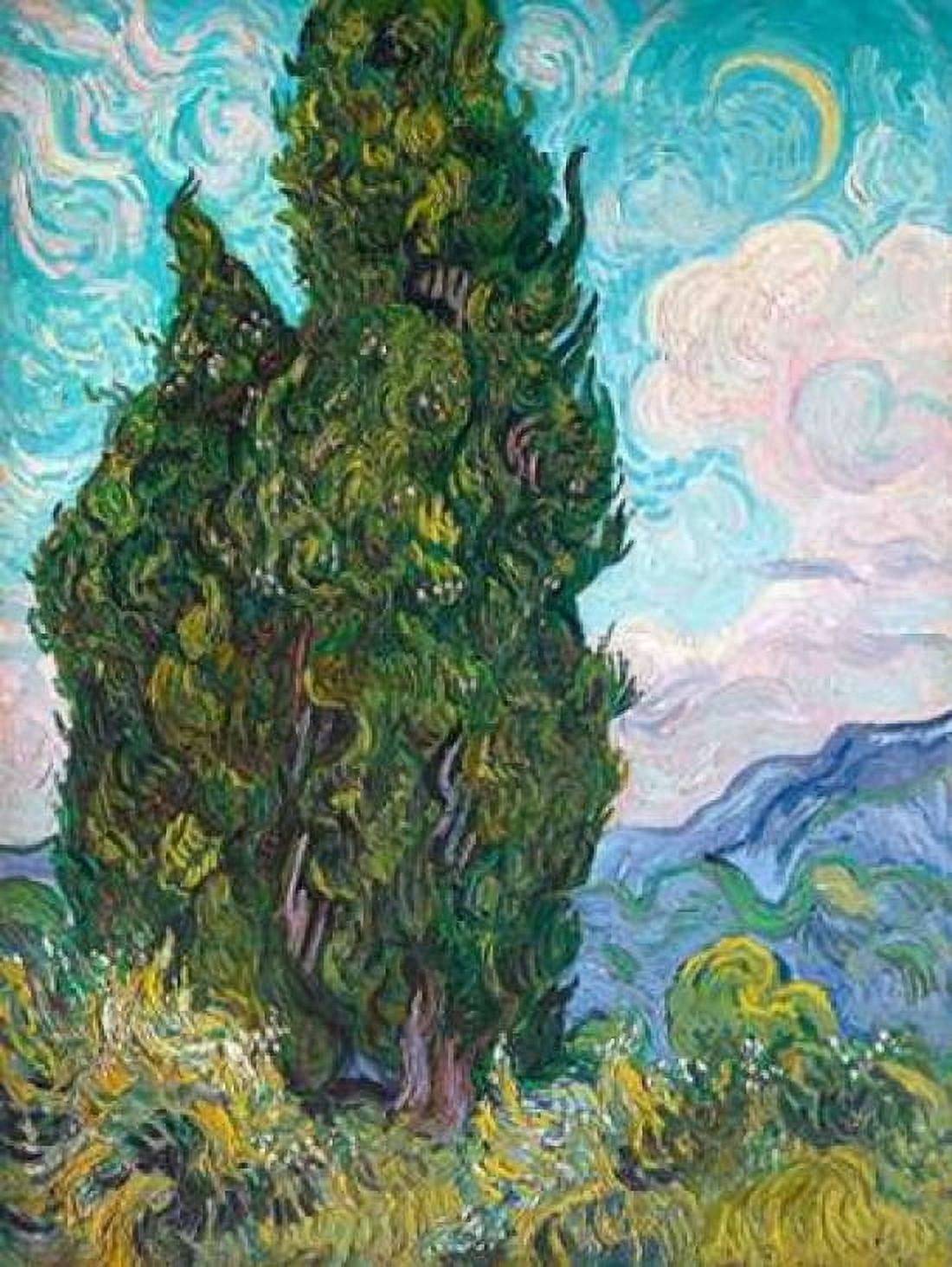 Posterazzi Cypresses Canvas Art - Vincent Van Gogh (18 x 24)