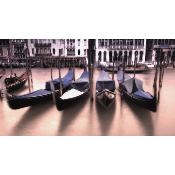 Posterazzi DPI1051720 Gondolas in The Grand Canal at Sunset Venice Italy Poster Print - 19 x 10 in.