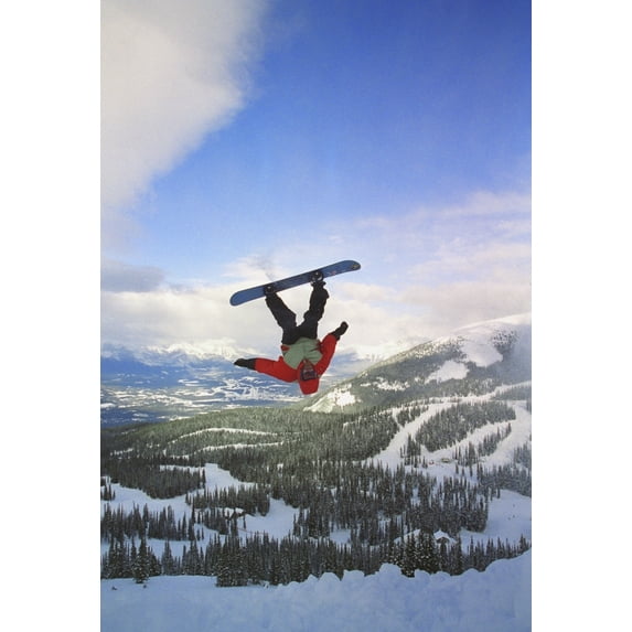 Posterazzi DPI115463 Boarder Upside Down in Air Poster Print - 11 x 17 in.