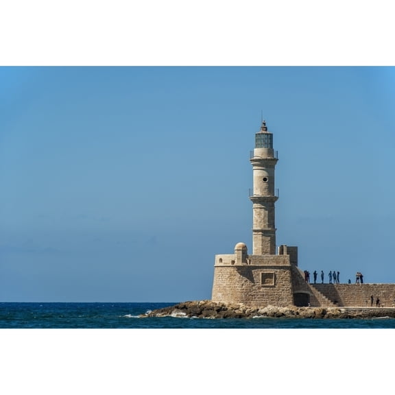 Posterazzi DPI12254315 Lighthouse in The Venetian Harbour - Chania Crete Greece Poster Print - 19 x 12 in.