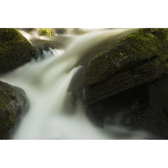 Posterazzi DPI12256115LARGE Stream Water Rushing Down A Mossy Rock Waterfall - Ontario Canada Poster Print - 38 x 24 in. - Large