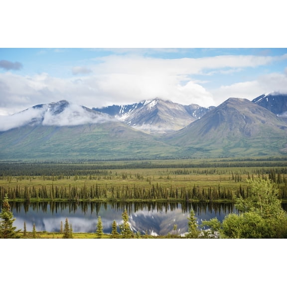Posterazzi DPI12256916LARGE Scenic View Inside Denali National Park & Preserve Interior Alaska Summer Poster Print - 38 x 24 in. - Large